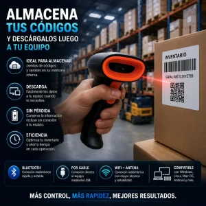 lector inalámbrico para seriales e inventario