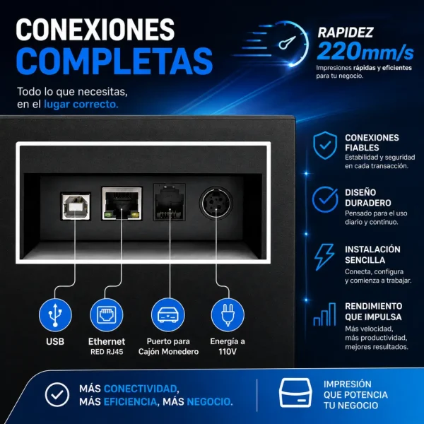 impresora pos rapida para red