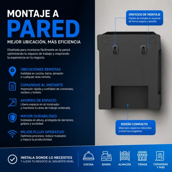 impresora punto de venta para colocar en la pared