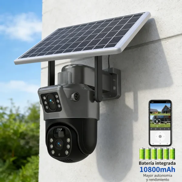 Cámara de Vigilancia Solar con doble lente