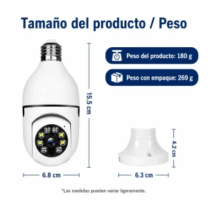 Cámara de Seguridad Bombillo inteligente con acceso remoto