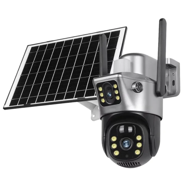 Cámara de Seguridad Solar 4K 8MP con doble lente