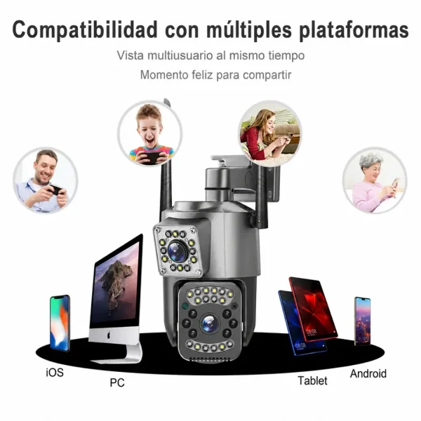 Cámara de Vigilancia WiFi resistente al agua y al sol