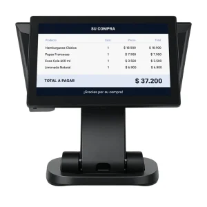 Equipo POS todo en uno doble pantalla vista lateral