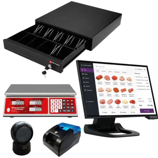 Sistema POS con Balanza para Venta de Frutas, Verduras y Productos por Peso Sistema POS con balanza para venta de frutas, verduras y productos comercializados por peso, con balanza Certificación OIML.