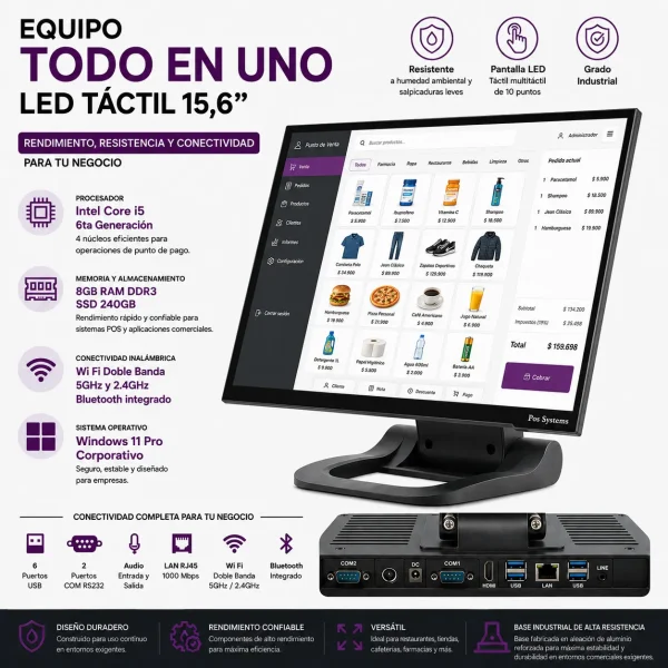 sistema pos tactil para negocio